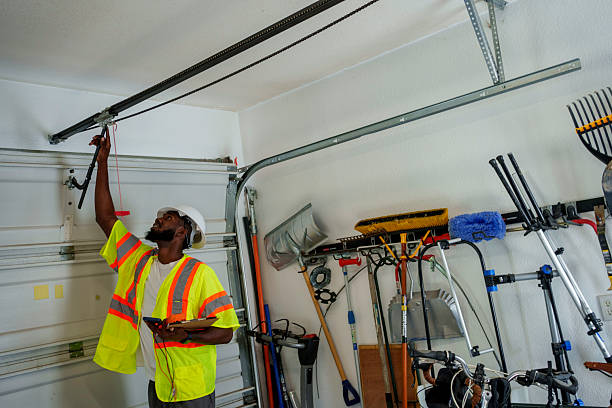 Professional Garage Door Panel Replacement technician working in Hettinger County County, ND